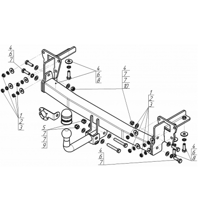 Фаркоп на Subaru Outback 92203-A