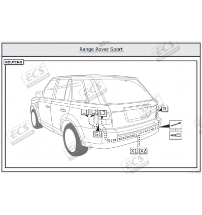 Штатная электрика к фаркопу на Land Rover Range Rover Sport LR003BH