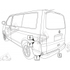 Штатная электрика к фаркопу на Volkswagen Transporter VW165B1