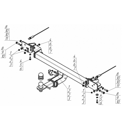 Фаркоп на Changan CS75 97202-E