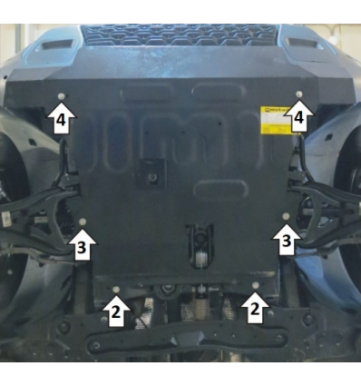 Защита картера, КПП и переднего бампера Renault Duster 71702