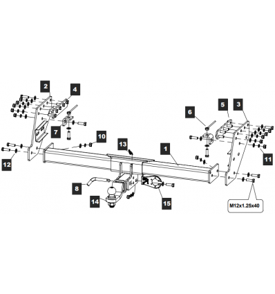 Фаркоп на Mitsubishi L200 14901331