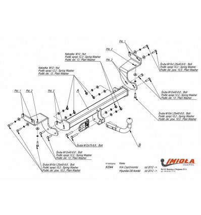 Фаркоп на Hyundai i30 K/044e