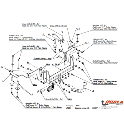 Фаркоп на Daewoo Lanos D/004