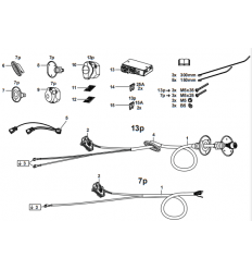 Штатная электрика к фаркопу на Audi A3/Q2/Q3 305407300107