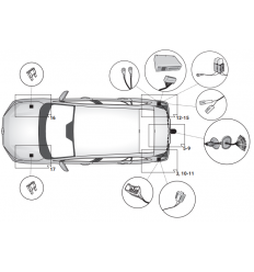 Штатная электрика к фаркопу на Toyota Highlander 21250564