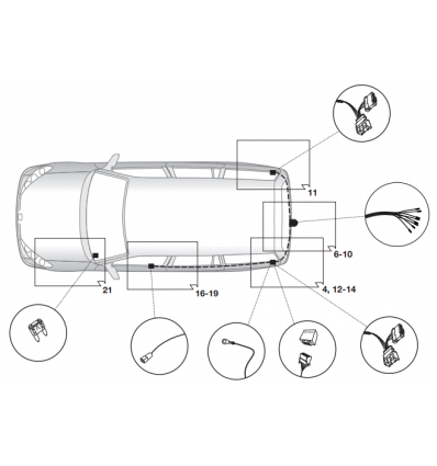 Штатная электрика к фаркопу на Renault Dokker 12620508