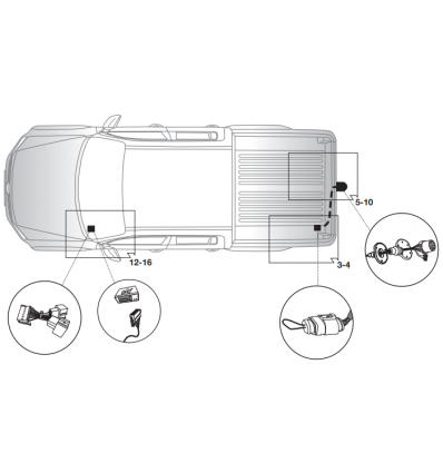 Штатная электрика к фаркопу на Volkswagen Amarok 21270554