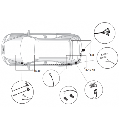 Штатная электрика к фаркопу на Kia Sorento Prime 26100553