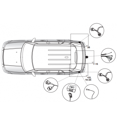 Штатная электрика к фаркопу на Land Rover Range Rover Sport/Discovery 12190515