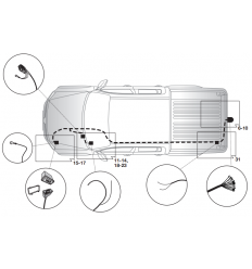 Штатная электрика к фаркопу на Volkswagen Amarok 21270551