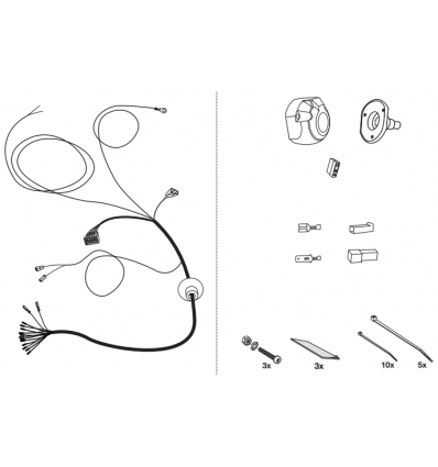 Штатная электрика к фаркопу на Subaru Forester/Impreza/XV 26230530