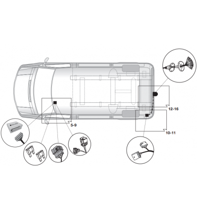 Штатная электрика к фаркопу на Mercedes-Benz Sprinter 21040538