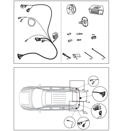 Штатная электрика к фаркопу на Volvo S60/S80/V60/V70/XC60/XC70 21260519