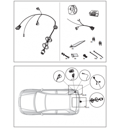 Штатная электрика к фаркопу на Audi A4/A5/Q5 21010516