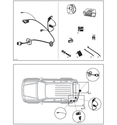 Штатная электрика к фаркопу на Land Rover Freelander 21190510