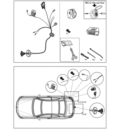 Штатная электрика к фаркопу на BMW 3-Series/4-Series 21020526