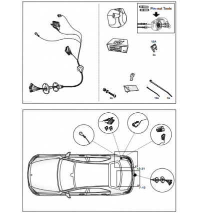 Штатная электрика к фаркопу на Mercedes-Benz E-Class/CLS 21040535