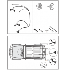 Штатная электрика к фаркопу на Jeep Wrangler 26610501