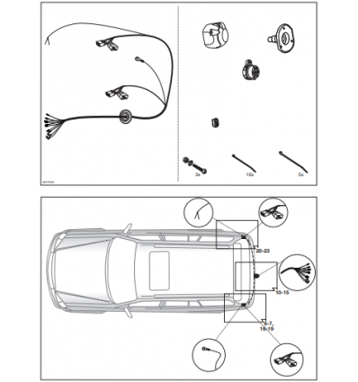 Штатная электрика к фаркопу на Chevrolet Captiva 16500522