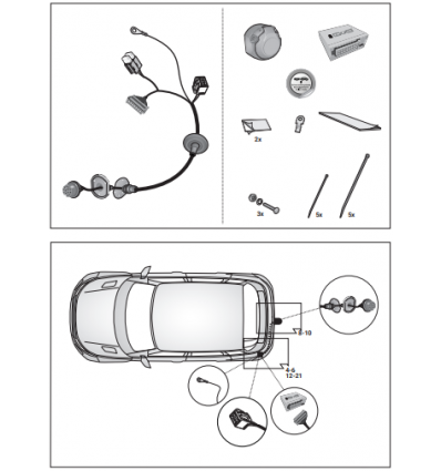 Штатная электрика к фаркопу на Land Rover Range Rover Evoque/Discovery Sport 21190521