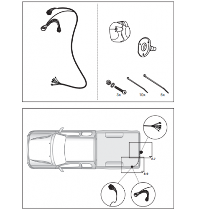 Штатная электрика к фаркопу на Isuzu D-Max 16090506