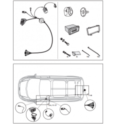 Штатная электрика к фаркопу на Ford Transit/Transit Custom/Tourneo Custom 21060559