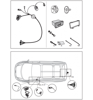 Штатная электрика к фаркопу на Ford Transit/Transit Custom/Tourneo Custom 21060559