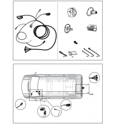 Штатная электрика к фаркопу на Volkswagen Crafter 21500521
