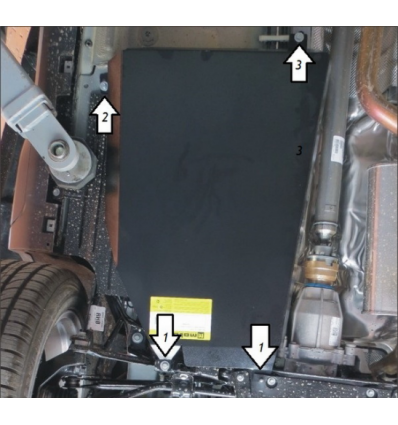 Защита топливного бака Ford Kuga 00756