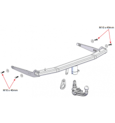 Фаркоп со штатной электрикой на Volkswagen Tiguan 344120900113