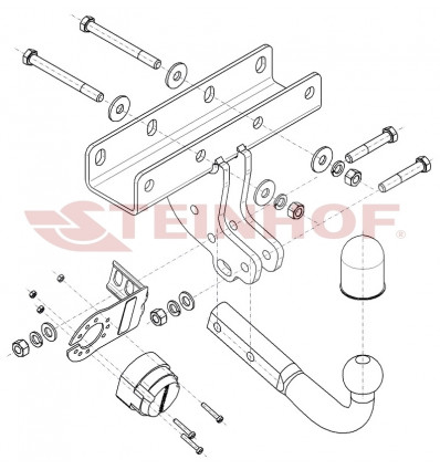 Фаркоп на Jeep Wrangler J-077