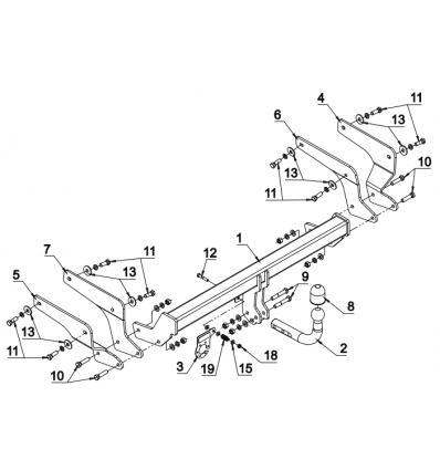 Фаркоп на Toyota RAV4 O 96