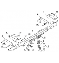 Фаркоп на Toyota RAV4 O 96V