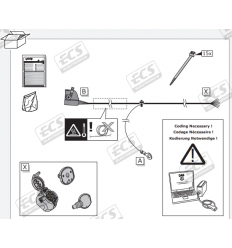 Штатная электрика к фаркопу на Mercedes-Benz GL-class/M-class/R-class MB075BH