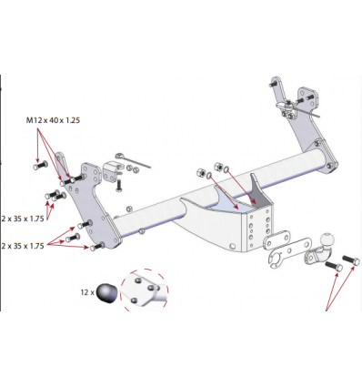 Фаркоп на Isuzu D-Max 342304600001