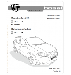 Фаркоп на Renault Logan 038-991