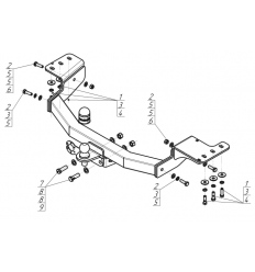 Оцинкованный фаркоп на Toyota Fortuner 92531-FE