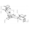 Оцинкованный фаркоп на Toyota Fortuner 92531-FE