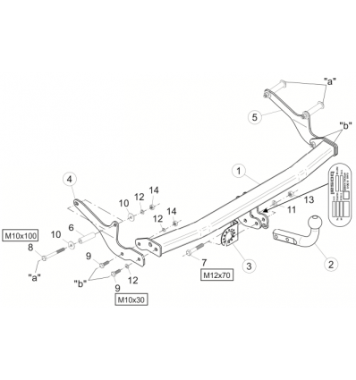 Фаркоп на Renault Clio 034-611