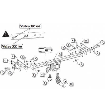 Фаркоп на Volvo XC60 049-263