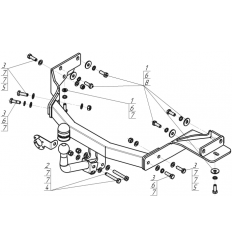 Оцинкованный фаркоп на Hyundai Santa Fe 91012-A