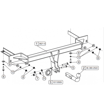 Фаркоп на Opel Mokka 038-211