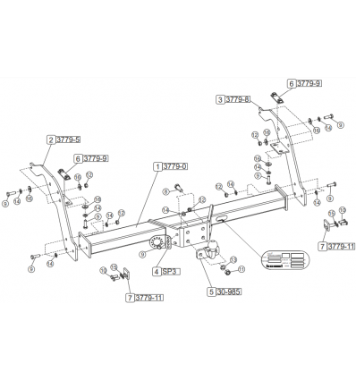 Фаркоп на Ford Ranger 037-792