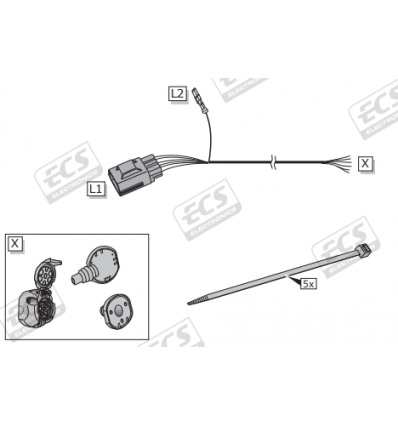 Штатная электрика к фаркопу на Land Rover Range Rover LR006BH