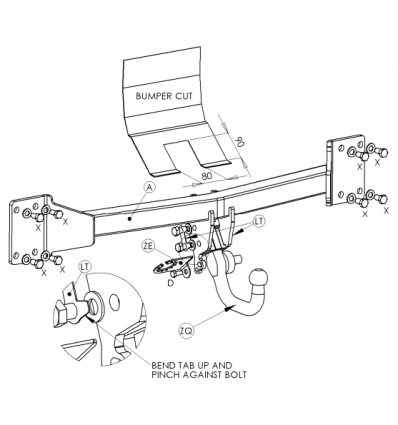 Фаркоп на Volkswagen Touareg VW46AQ