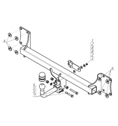 Оцинкованный фаркоп на BMW X6 90205-A