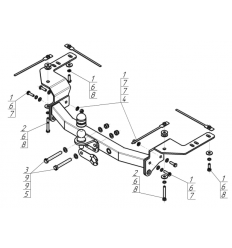 Оцинкованный фаркоп на Toyota Land Cruiser 200 92510-FE