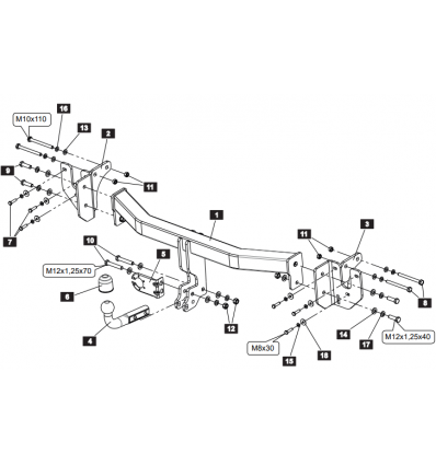 Фаркоп на Mitsubishi Outlander 4514.12