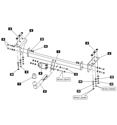 Фаркоп на Chery Tiggo 7 Pro 4528.12